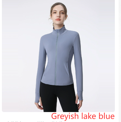 Chaqueta deportiva de manga larga con cremallera para mujer, ideal para yoga y correr