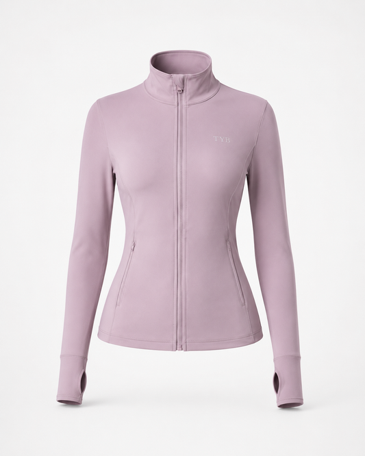 Chaqueta deportiva de manga larga con cremallera para mujer, ideal para yoga y correr